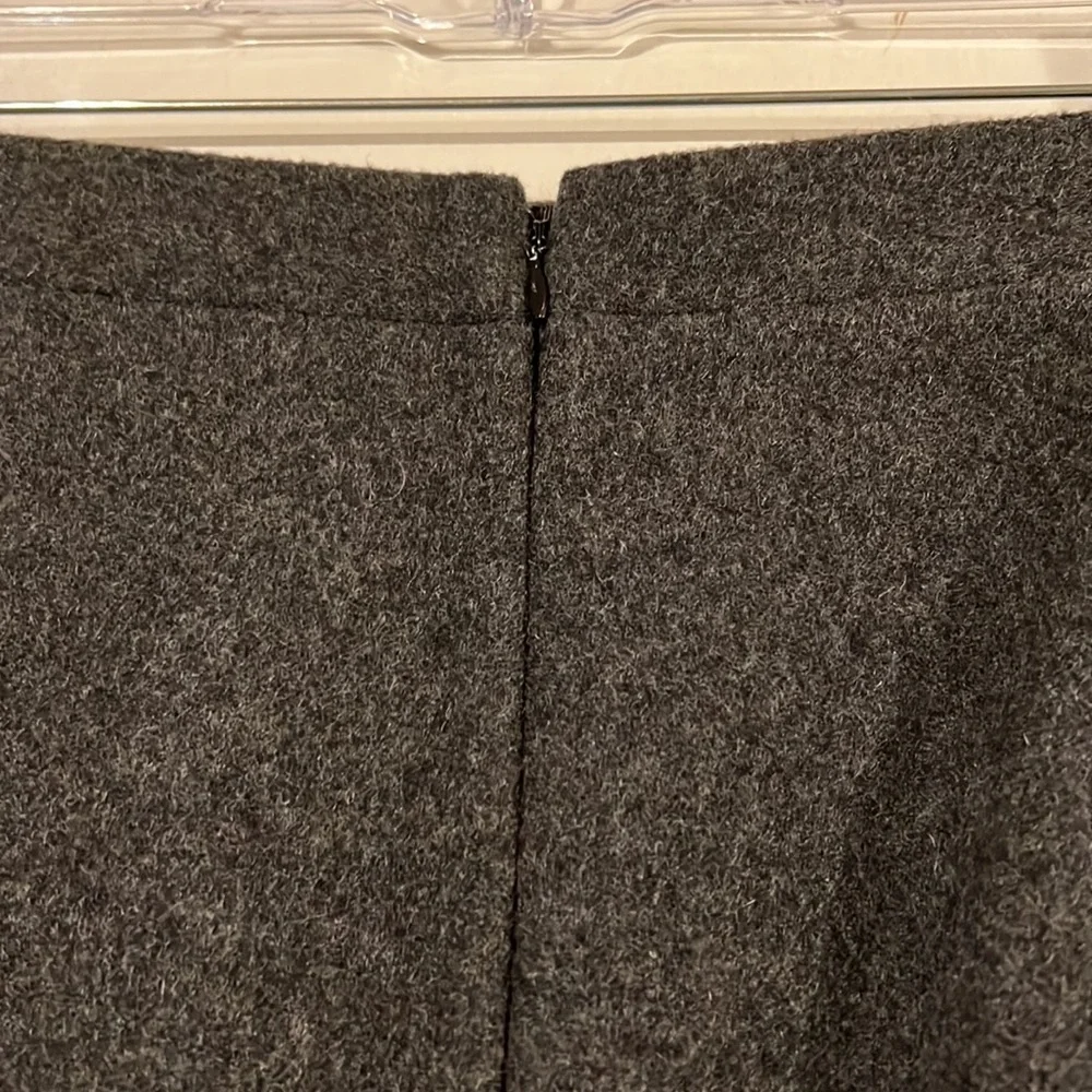 J. Crew gray lined back zip skirt